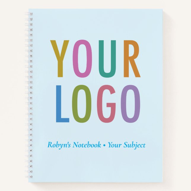 Cuaderno de Práctica de Letra a Mano Azul con Logo (Anverso)