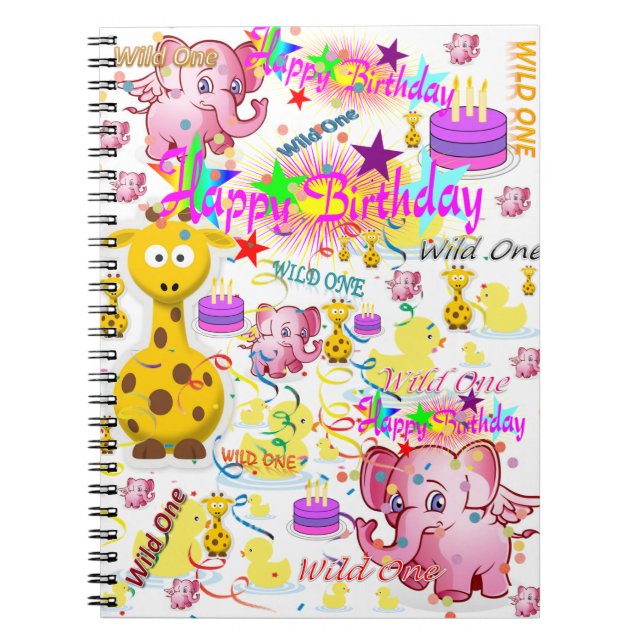 Cuaderno de Primer Cumpleaños Wild One (Frente)