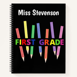Cuaderno de Primer Grado de Lápices de Colores