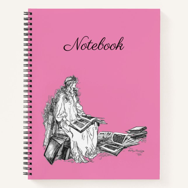 Cuaderno de princesa con libros (Anverso)