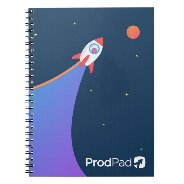 Cuaderno de ProdPad "de aquí a Marte" (Frente)