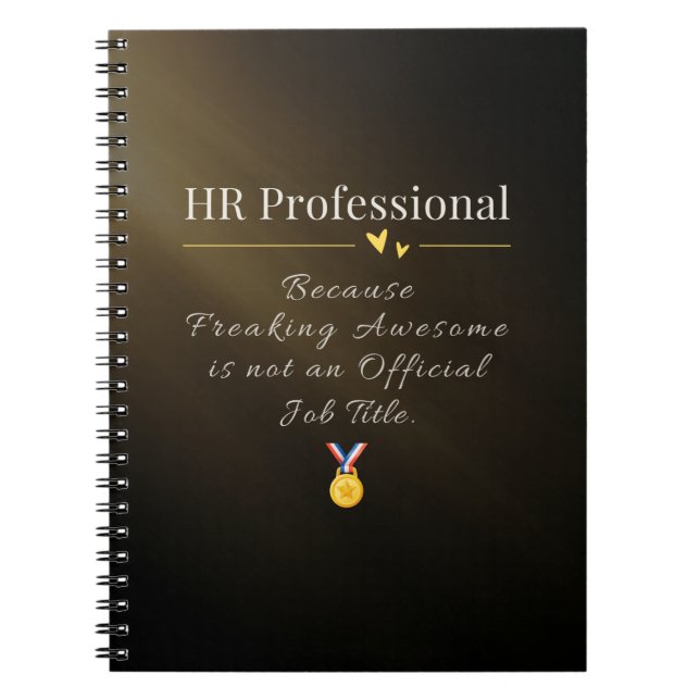 Cuaderno de profesional de RRHH – cita divertida (Frente)