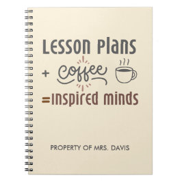 Cuaderno de profesor con nombre personalizado - Pl