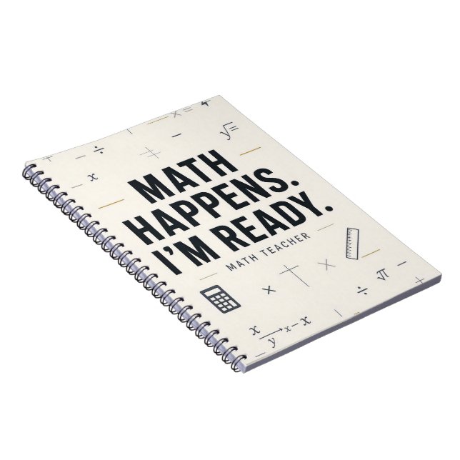 Cuaderno de profesor de matemáticas divertido, suc (Lado Derecho)
