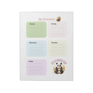 Cuaderno de programación diaria colorido Charming