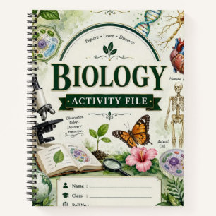 Cuaderno de proyecto de biología personalizado V