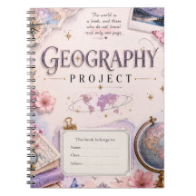 Cuaderno de Proyecto de Geografía Personalizado |