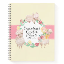 Cuaderno de proyectos de Crochet con llamadas pers