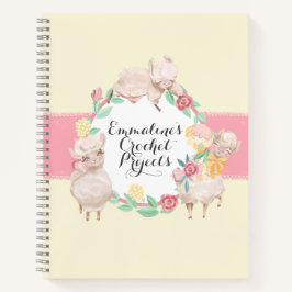 Cuaderno de proyectos de Crochet con llamadas pers