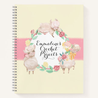 Cuaderno de proyectos de Crochet con llamadas pers