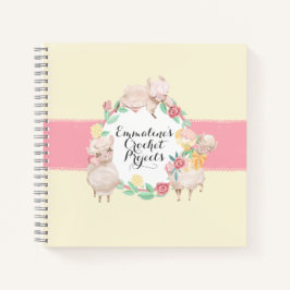 Cuaderno de proyectos de Crochet con llamadas pers