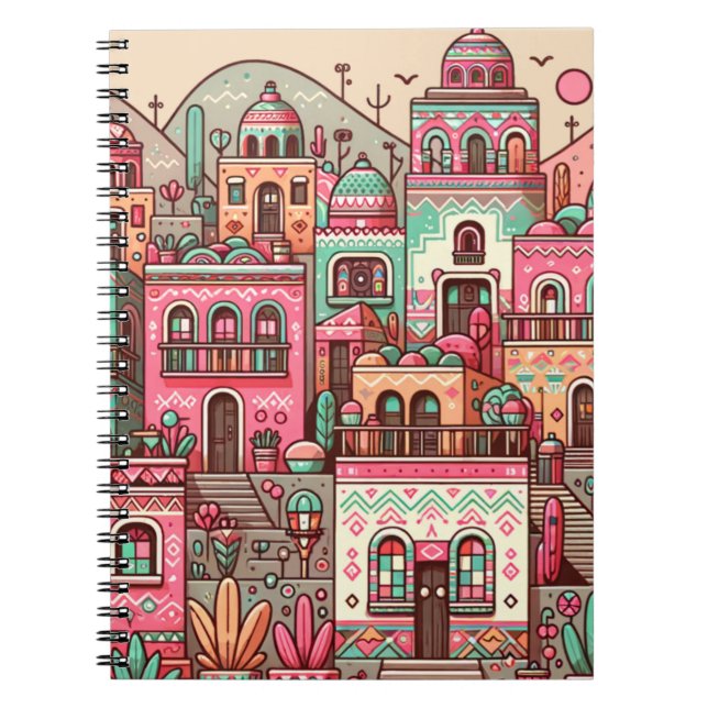 Cuaderno de pueblo colorido (Frente)