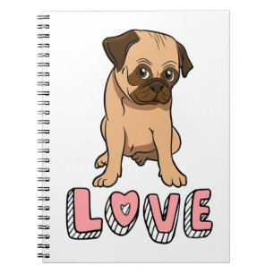Cuaderno de Pug de Dibujos Animados Regalo de Mamá