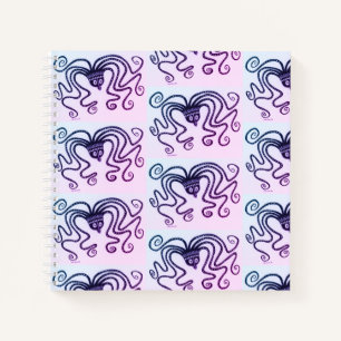 Cuaderno de pulpo multicolor de inspiración griega