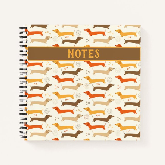 Cuaderno de puntos de polka y Dachshunds (Anverso)