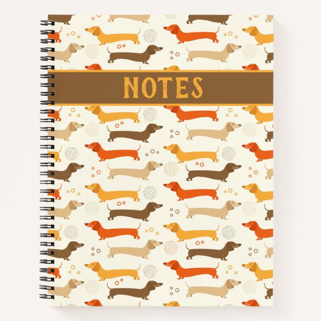 Cuaderno de puntos de polka y Dachshunds (Anverso)