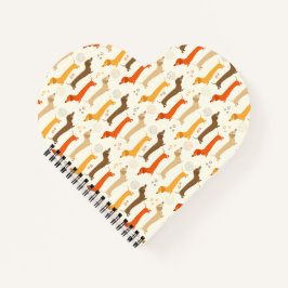 Cuaderno de puntos de polka y Dachshunds