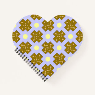 Cuaderno de puntos y cruces amarillos