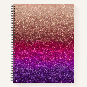 Cuaderno de Purpurina colorido
