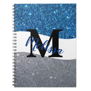 Cuaderno de purpurina de dos tonos personalizado