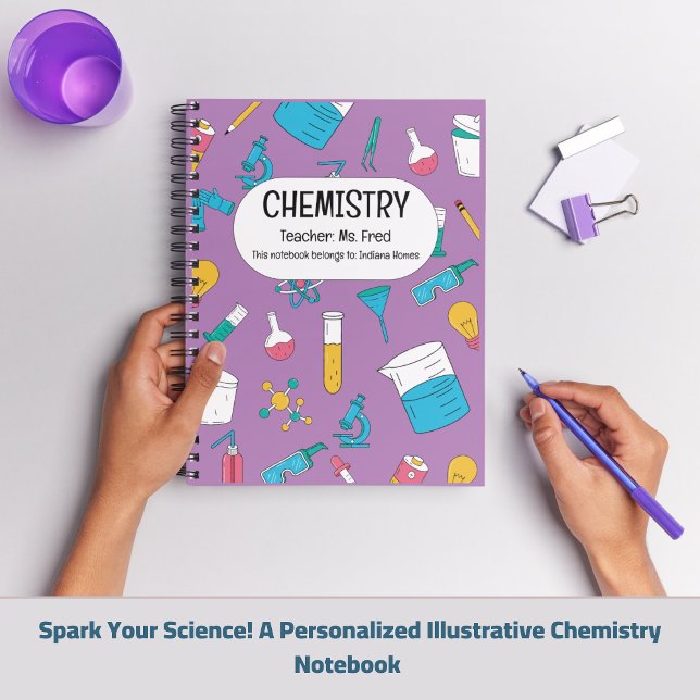 Cuaderno de Química Personalizado – Nombre Persona (Spark Your Science! A Personalized CHEMISTRY Notebook)
