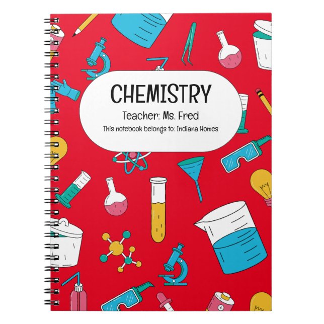 Cuaderno de Química Personalizado – Nombre Persona (Frente)
