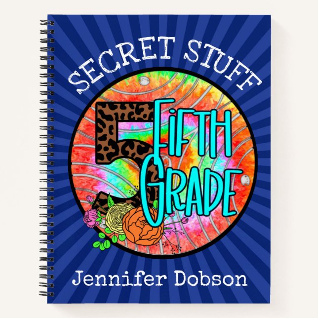 Cuaderno de quinto grado para volver a la escuela (Anverso)