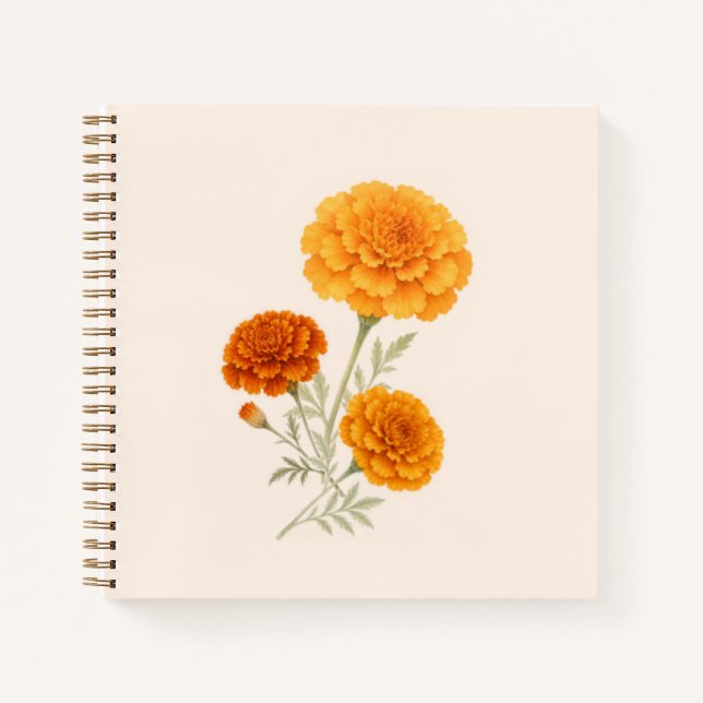 Cuaderno de ramo de caléndula (Anverso)