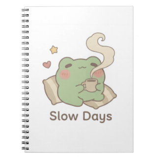 Cuaderno de Rana de Días Lentos | Diario Kawaii Ad