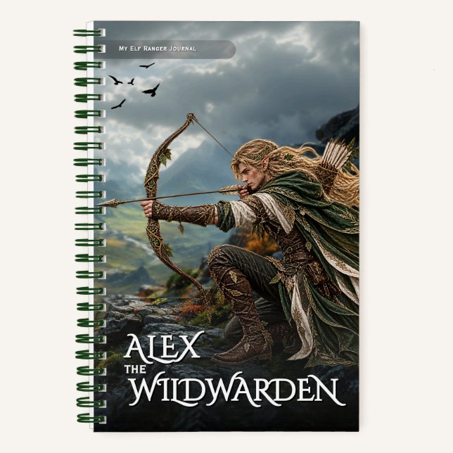 Cuaderno de Ranger Elfo de Fantasía (Anverso)
