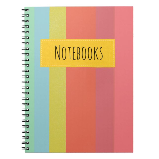 Cuaderno de rayas coloridas  (Frente)
