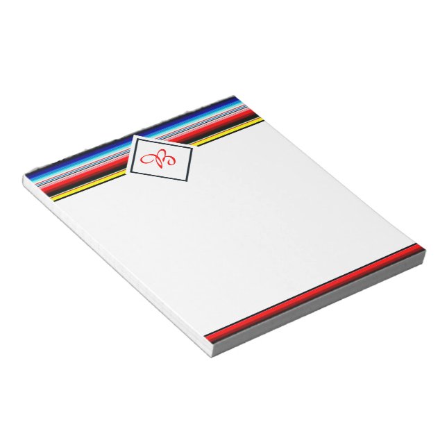 Cuaderno de rayas de serape brillantes (Lado Derecho)