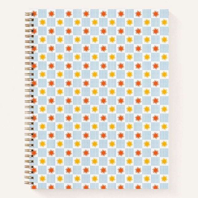 Cuaderno de rayas de tablero de ajedrez de explosi (Anverso)
