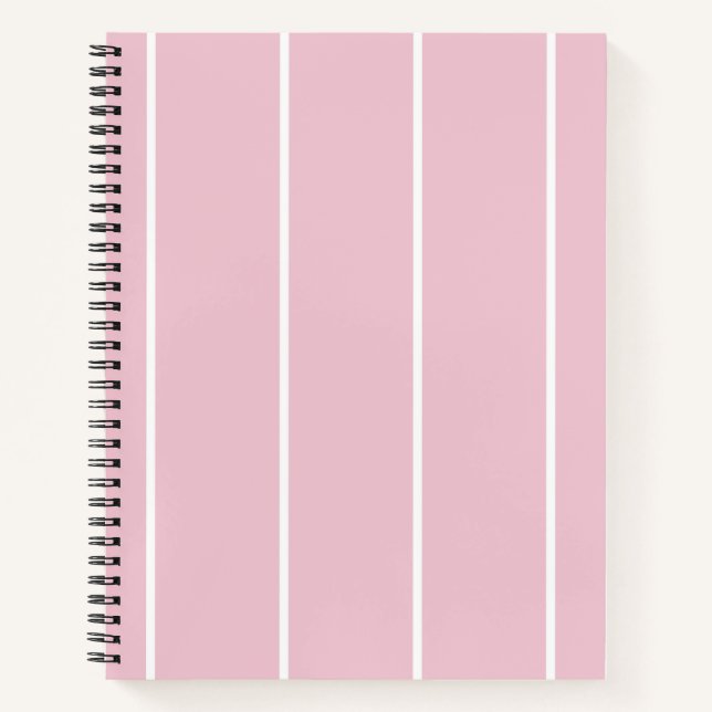 Cuaderno de rayas mínimas rosa (Anverso)