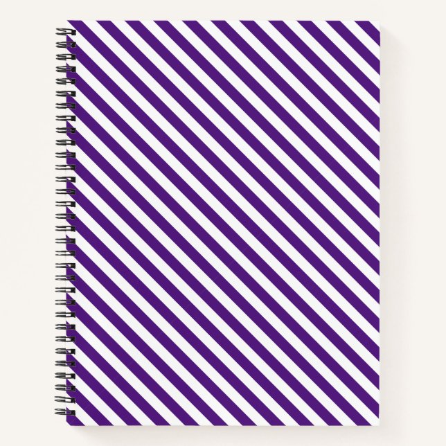 Cuaderno de rayas moradas y blancas (Anverso)