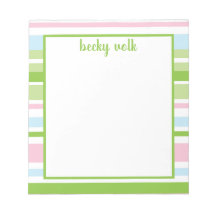 Cuaderno de rayas pastel