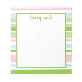 Cuaderno de rayas pastel