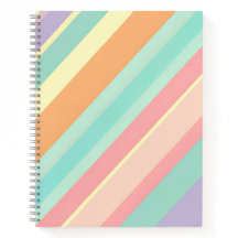 Cuaderno de rayas pastel