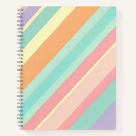 Cuaderno de rayas pastel