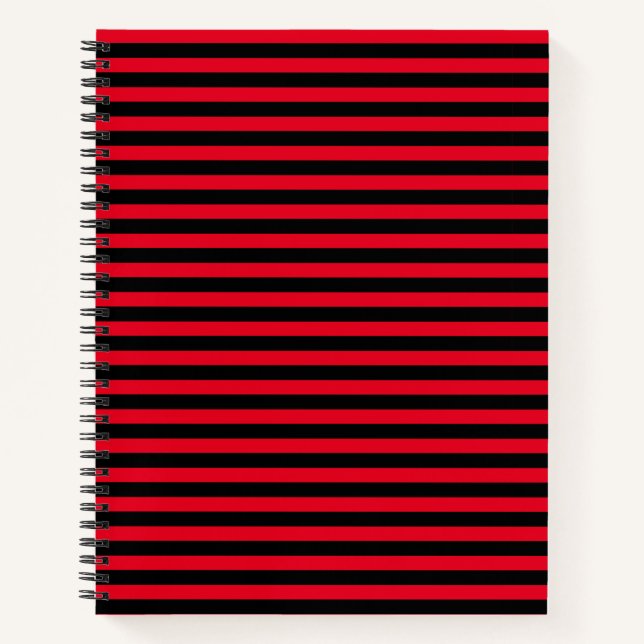 Cuaderno de rayas rojas y negras (Anverso)