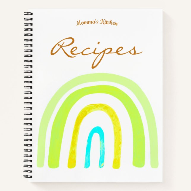 Cuaderno de Recetas Boho de la Cocina de Mamá (Anverso)