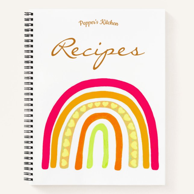 Cuaderno de recetas boho de la cocina de Pepper (Anverso)