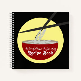 Cuaderno de recetas de cocina de fideos