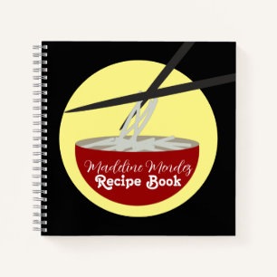 Cuaderno de recetas de cocina de fideos