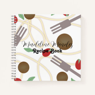 Cuaderno de recetas de cocina de pasta