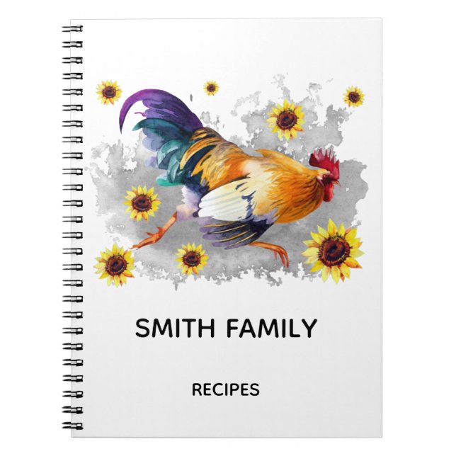 Cuaderno de recetas de cocina personalizadas (Frente)