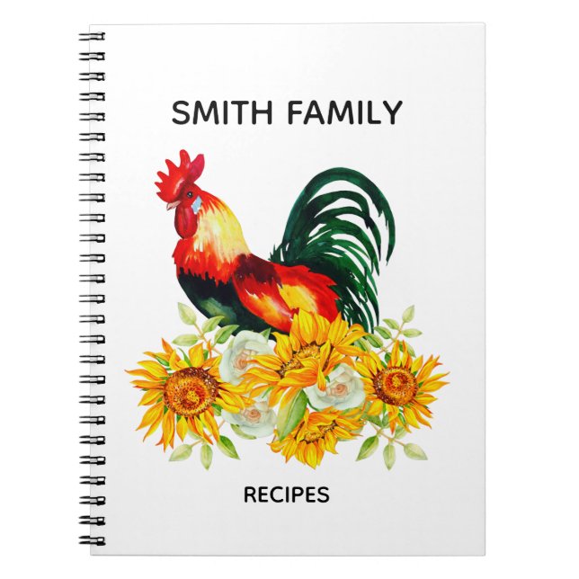 Cuaderno de recetas de cocina personalizadas (Frente)