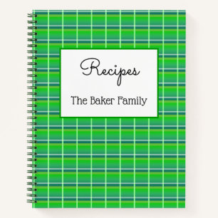 Cuaderno de recetas de comida personalizado con cu