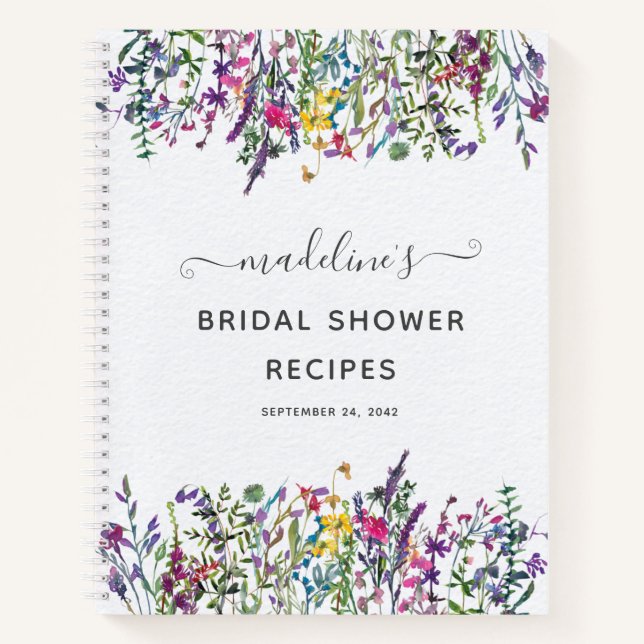 Cuaderno de recetas de desayuno nupcial floral de  (Anverso)