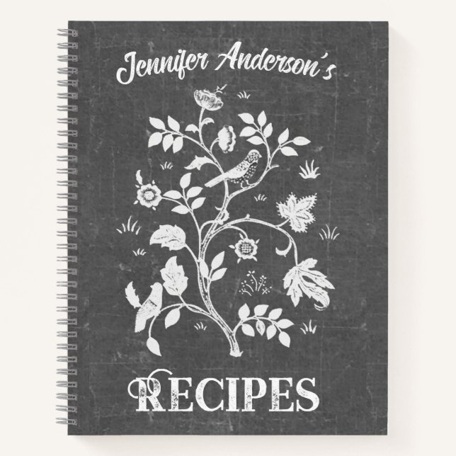 Cuaderno de recetas de estilo Art Nouveau de Chalk (Anverso)